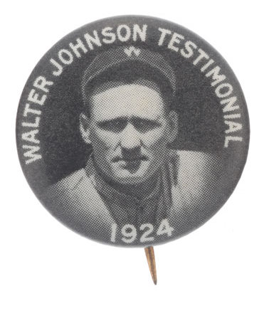 1924 Walter Johnson Testimonial Pin